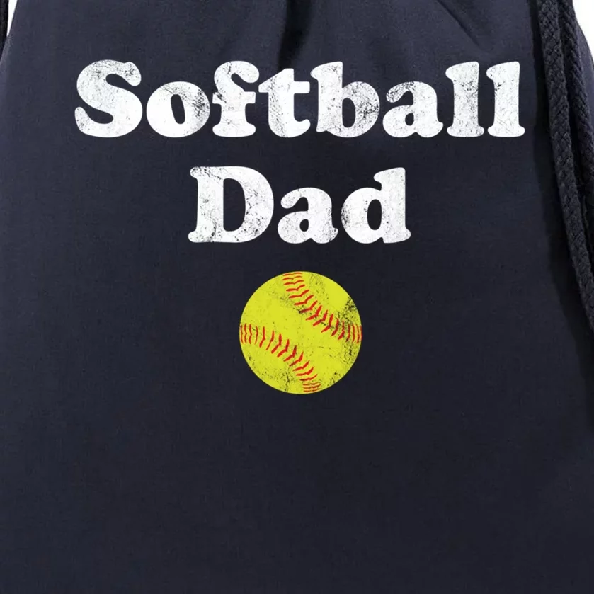 Softball Dad Gift Drawstring Bag