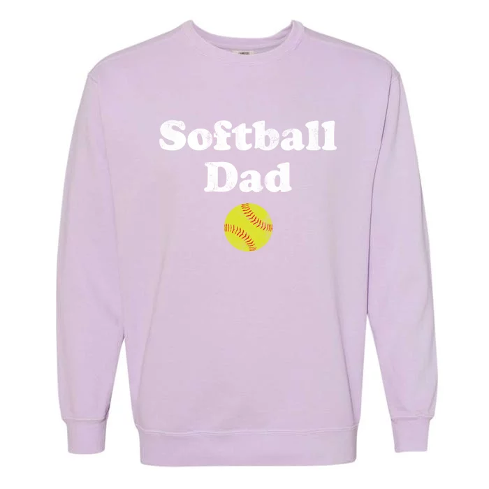 Softball Dad Gift Garment-Dyed Sweatshirt