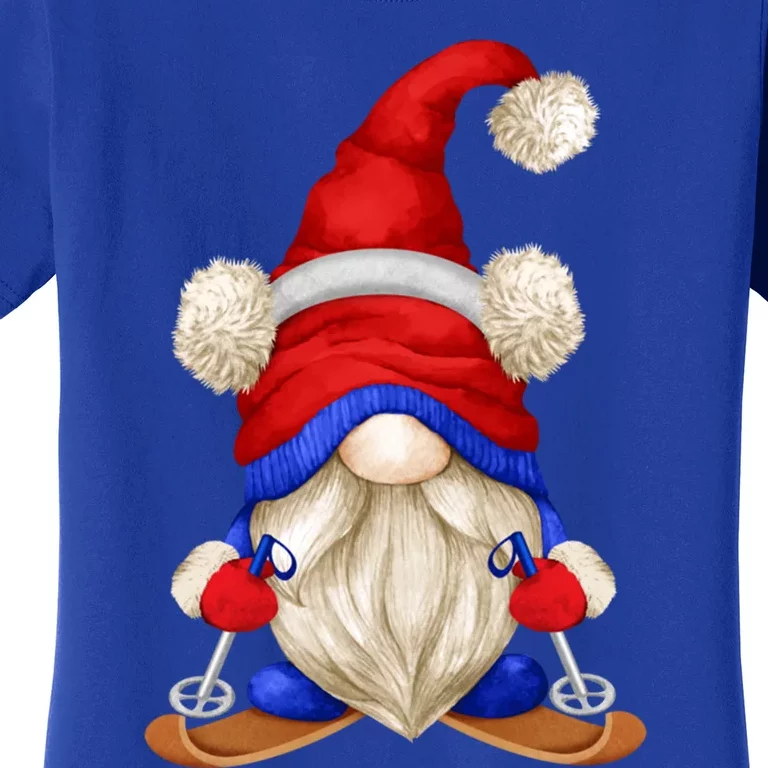 Ski Daddy Gnomie For Grandpa Love Skiing Funny Winter Gnome Meaningful Gift Women's T-Shirt