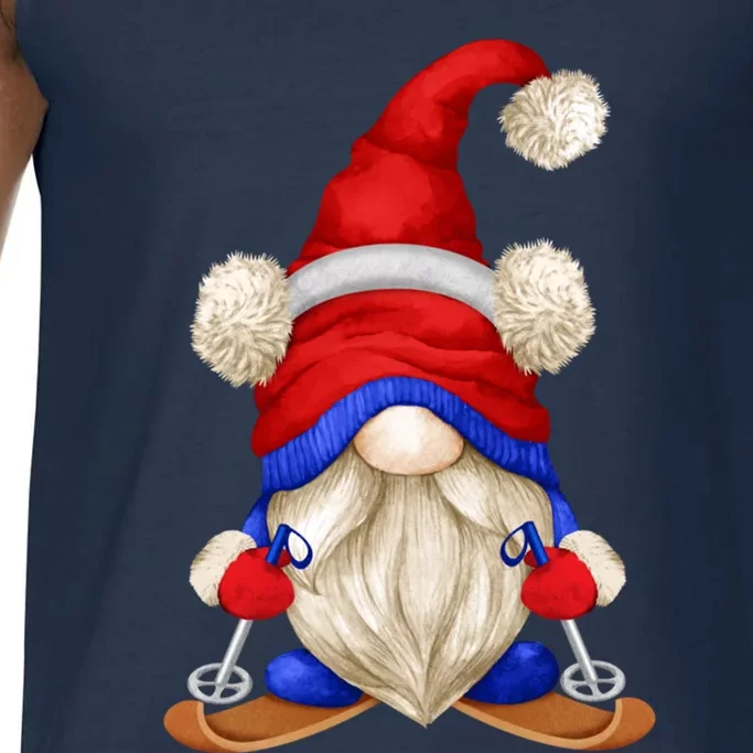 Ski Daddy Gnomie For Grandpa Love Skiing Funny Winter Gnome Meaningful Gift Comfort Colors® Tank Top