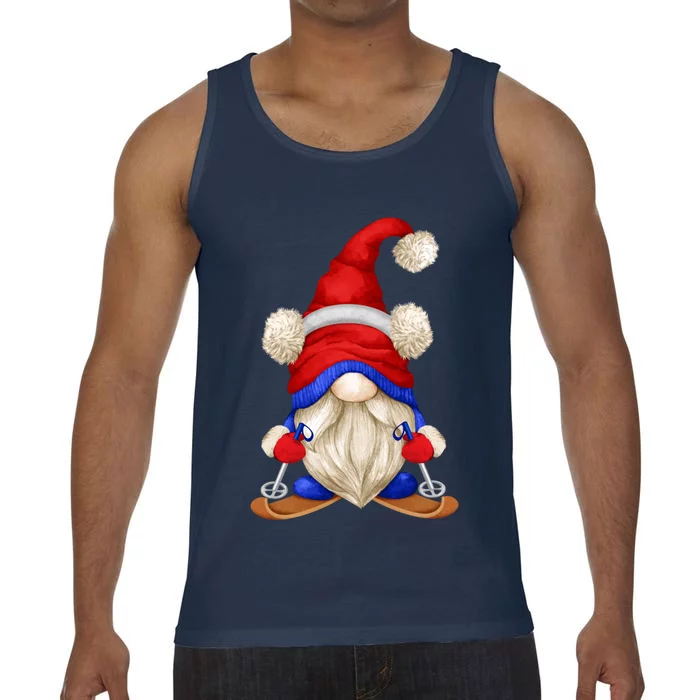 Ski Daddy Gnomie For Grandpa Love Skiing Funny Winter Gnome Meaningful Gift Comfort Colors® Tank Top