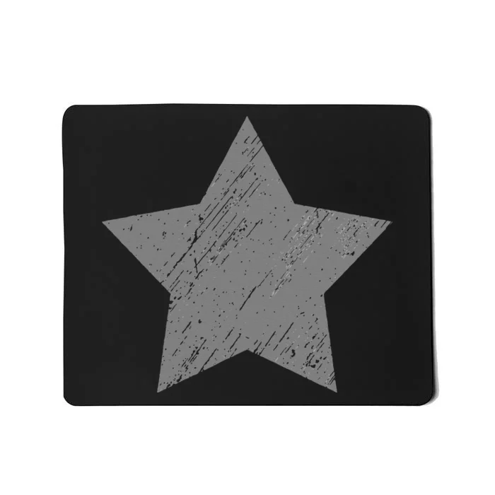 Star Distressed Gray Vintage Star Mousepad