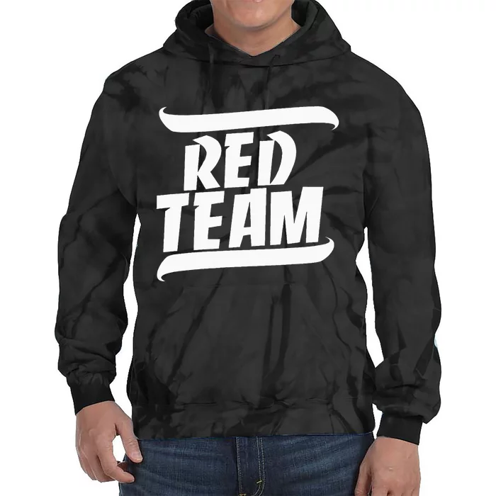 Sports Day Game Day Group Team Colors School Red Team Tie Dye Hoodie