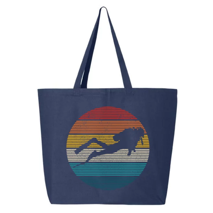 Scuba Diving Great Gift Vintage Retro Ocean Scuba Diver Gift Cute Gift 25L Jumbo Tote