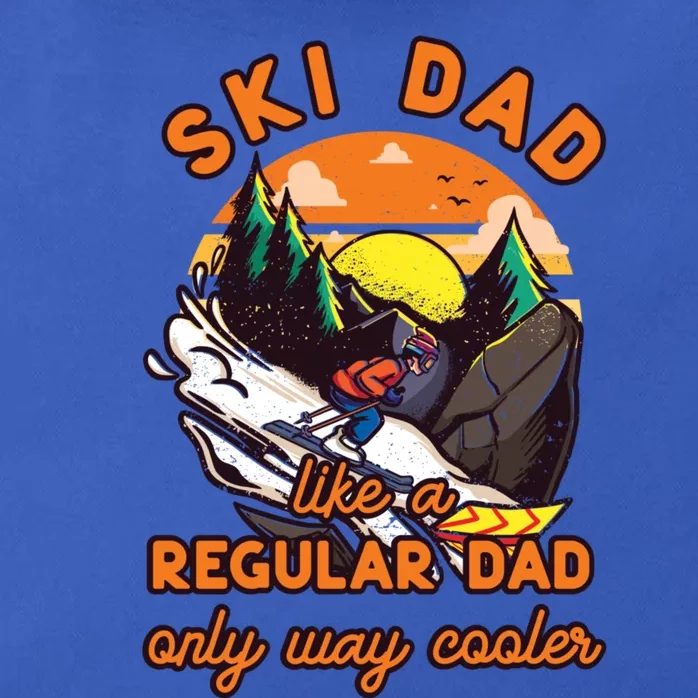 Ski Dad Gift Like A Regular Dad Only Cooler Ski Dad Gift Zip Tote Bag