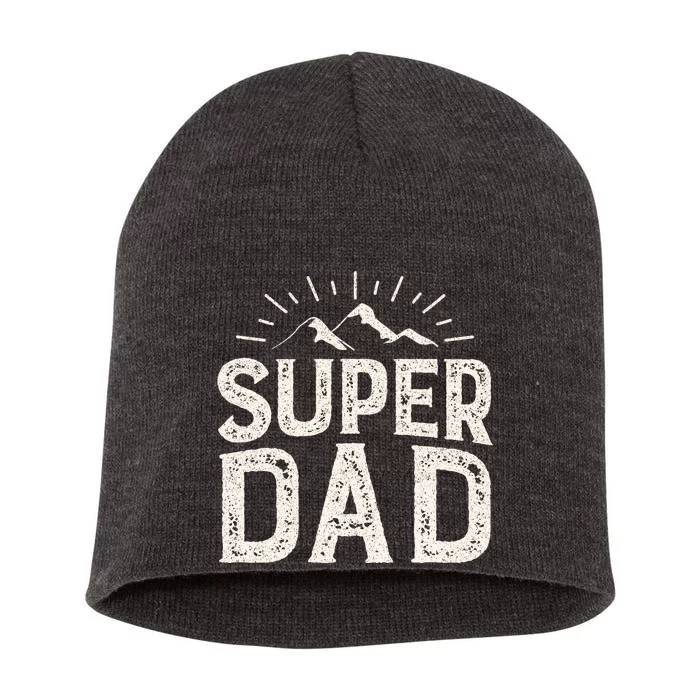 Super Dad Gift For Father's Day Short Acrylic Beanie