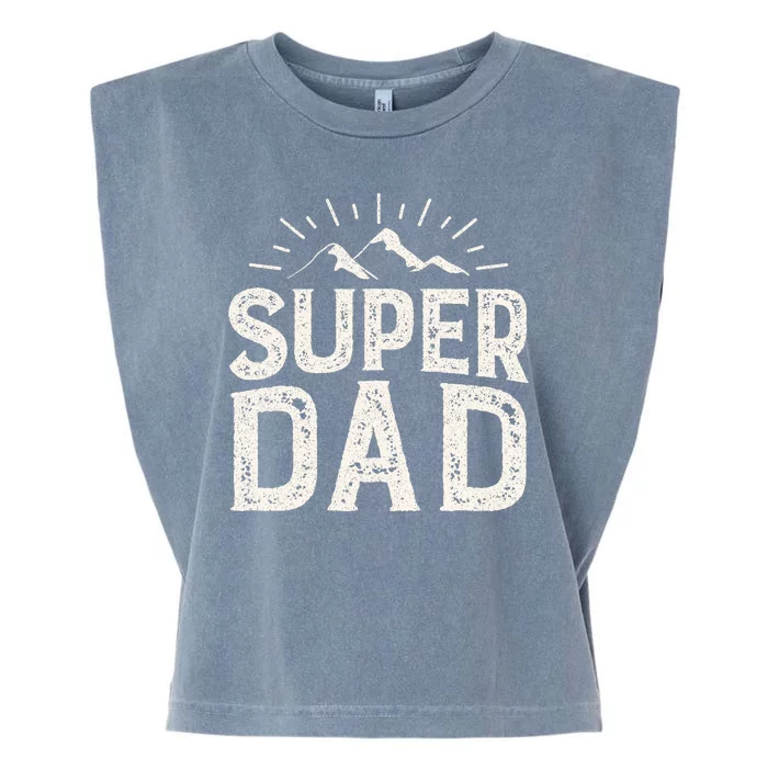 Super Dad Gift For Father's Day Garment-Dyed Women's Muscle Tee