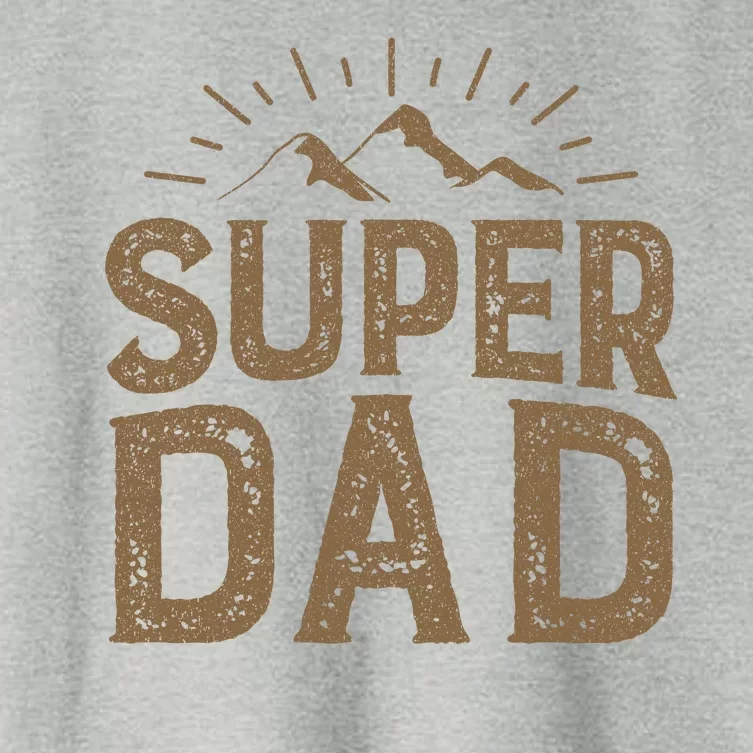 Super Dad Gift For Father's Day Women's Crop Top Tee