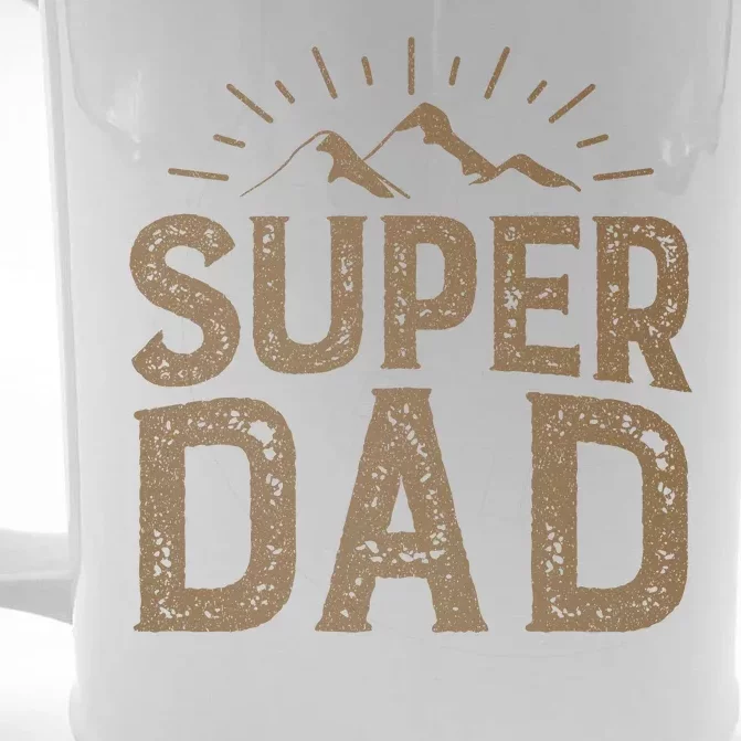 Super Dad Gift For Father's Day Front & Back Beer Stein