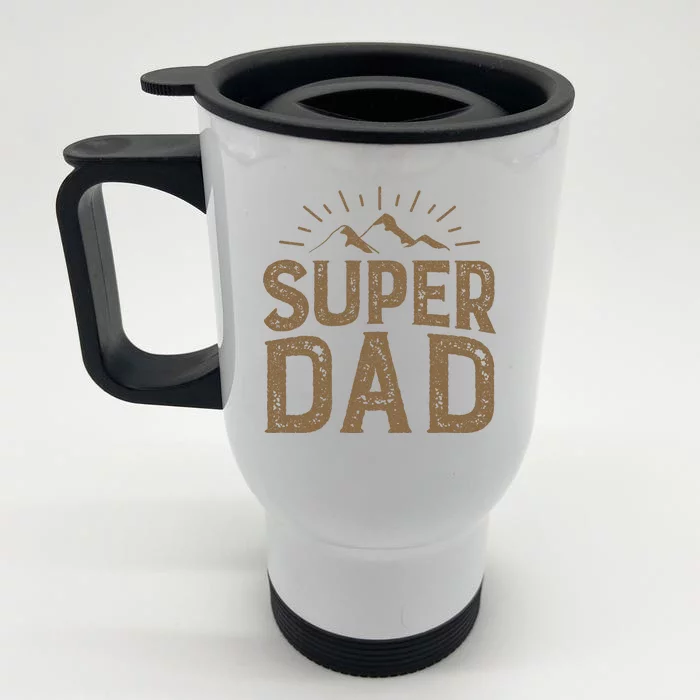 Super Dad Gift For Father's Day Front & Back Stainless Steel Travel Mug