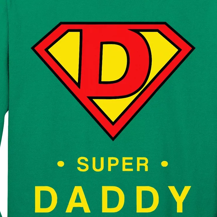 Super Daddy Gift Fathers Day Present Super Hero Long Sleeve Shirt