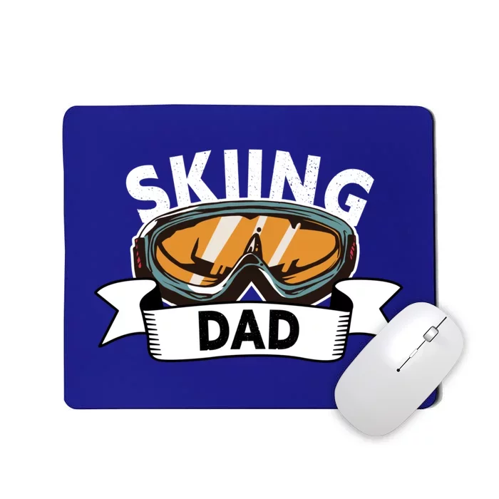 Skiing Dad Great Gift Snow Sport Funny Dad Ski Skiing Gift Mousepad