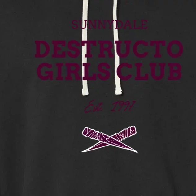 Sunnydale Destructo Girls Club Btvs Garment-Dyed Fleece Hoodie