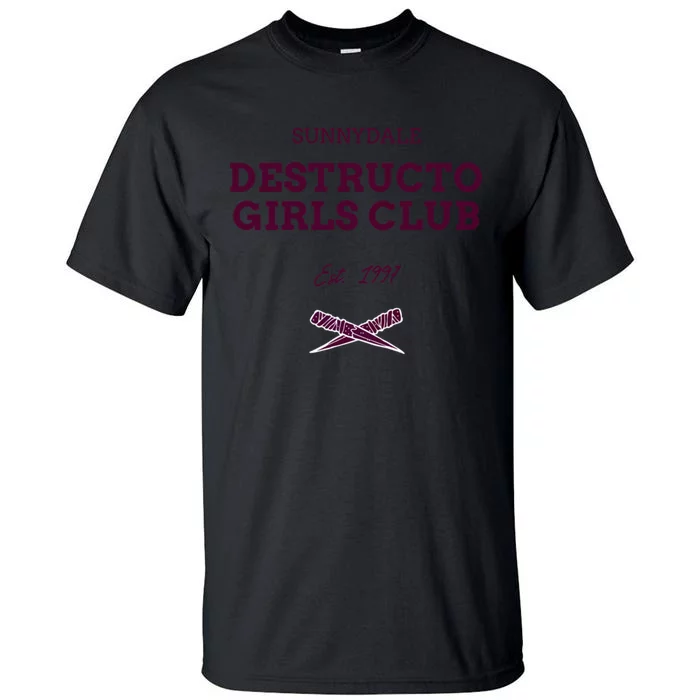 Sunnydale Destructo Girls Club Btvs Tall T-Shirt