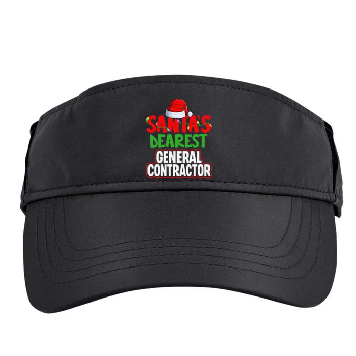 SantaS Dearest General Contractor Gifts Santa Hat Christmas Adult Drive Performance Visor