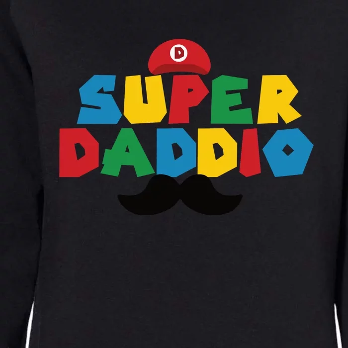 Super Daddio Gamer Dad Moustache Womens California Wash Sweatshirt