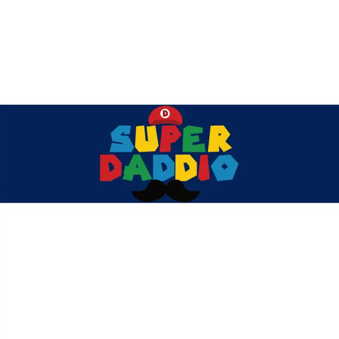 Super Daddio Gamer Dad Moustache Bumper Sticker