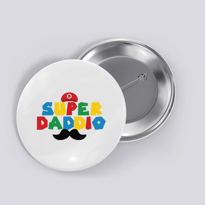 Super Daddio Gamer Dad Moustache Button