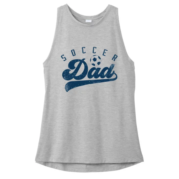 Soccer Dad Gifts Daddy Father's Day Ladies Tri-Blend Wicking Tank