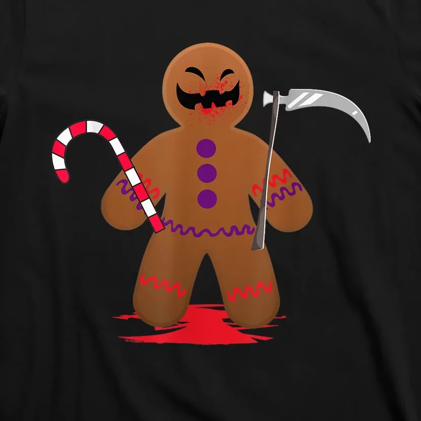 Scary Death Gingerbread Man Tshirt For Halloween T-Shirt