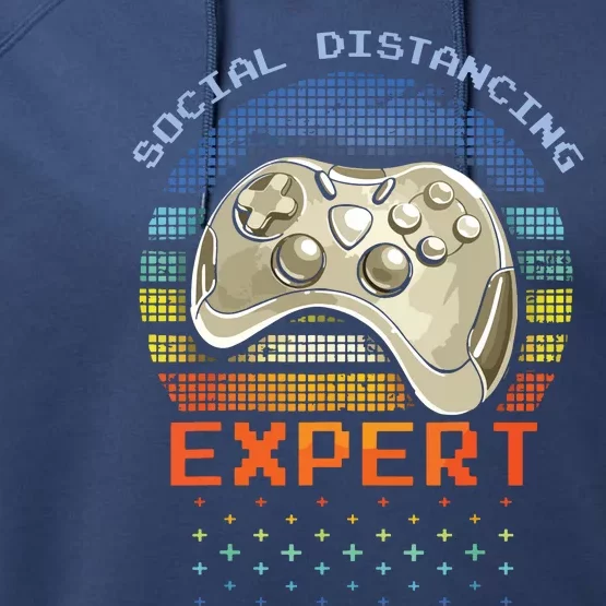 Social Distancing Gaming Expert Video Gamer Performance Fleece Hoodie