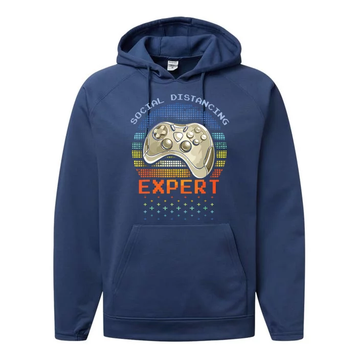 Social Distancing Gaming Expert Video Gamer Performance Fleece Hoodie