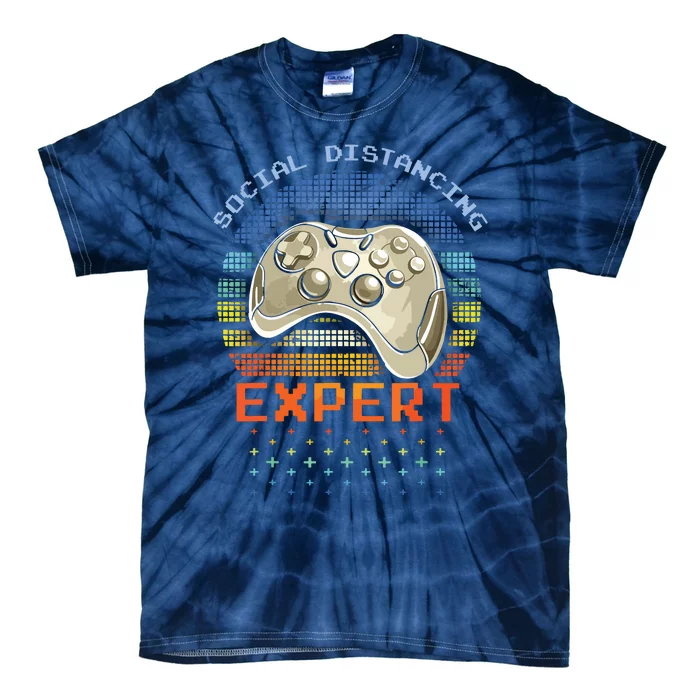 Social Distancing Gaming Expert Video Gamer Tie-Dye T-Shirt