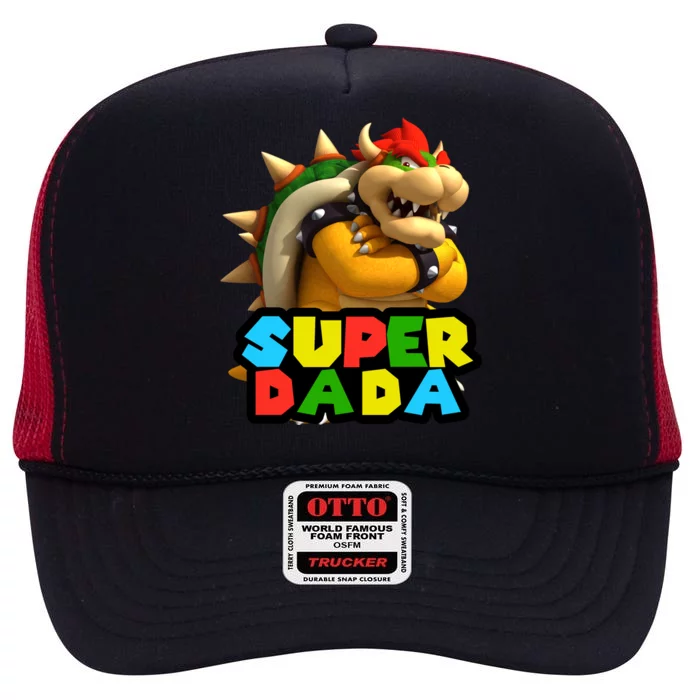 Super Dada Gamer Logo High Crown Mesh Trucker Hat