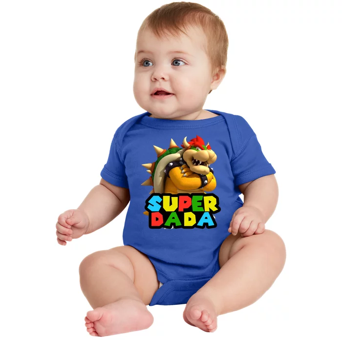 Super Dada Gamer Logo Baby Bodysuit