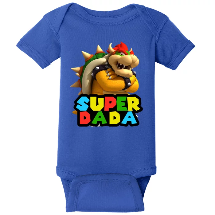 Super Dada Gamer Logo Baby Bodysuit