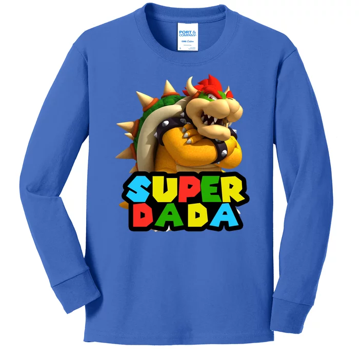 Super Dada Gamer Logo Kids Long Sleeve Shirt