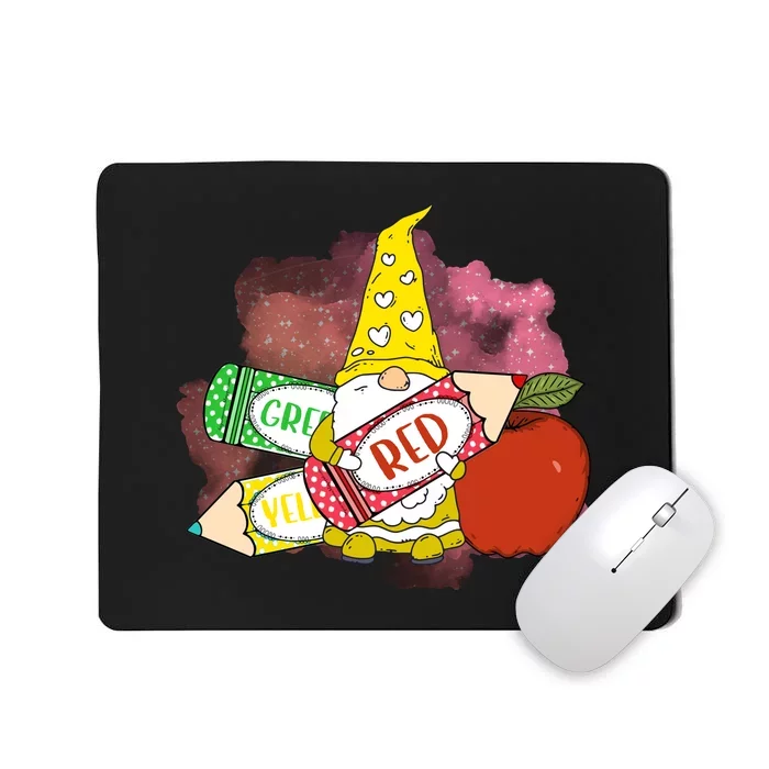 School Days Gnome Cup Crayon 100 Days Of School Mousepad