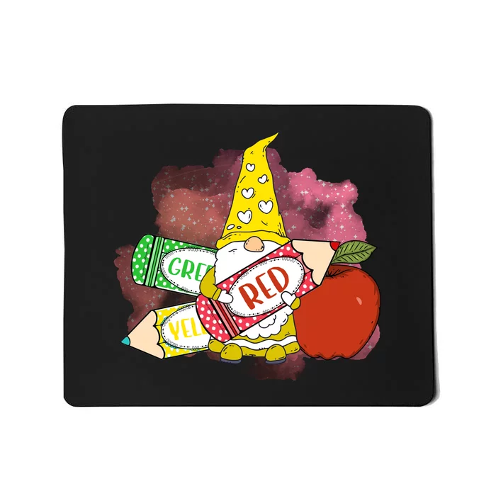 School Days Gnome Cup Crayon 100 Days Of School Mousepad