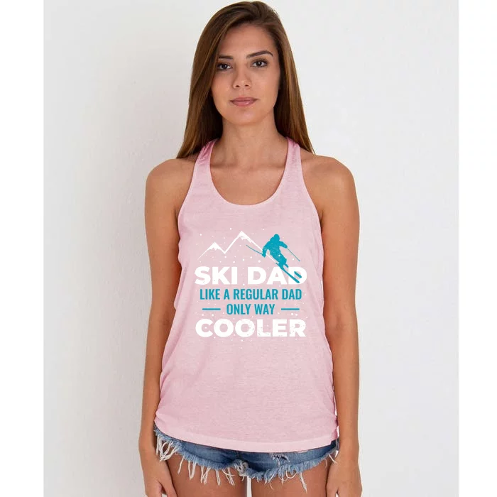 Ski Dad Gift Women's Knotted Racerback Tank