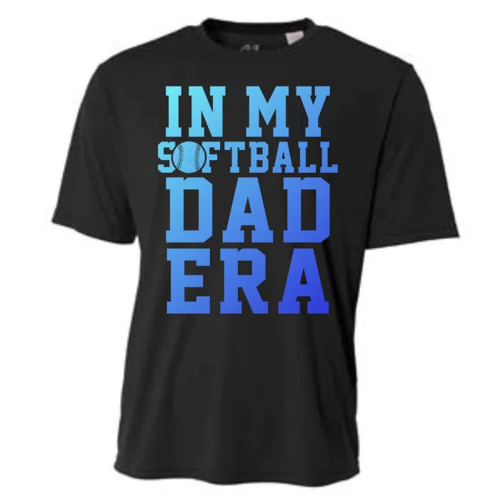 Softball Daddy Humor Design Funny Softball Dad Gift Cooling Performance Crew T-Shirt