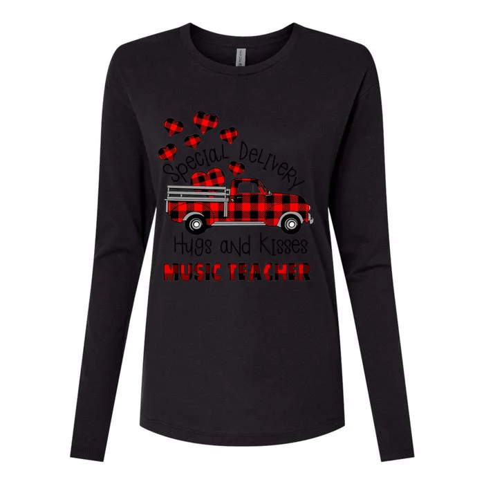 Special Delivery Hug And Kisses Music Teacher Valentine's Meaningful Gift Womens Cotton Relaxed Long Sleeve T-Shirt