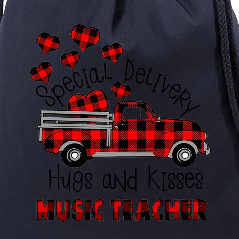 Special Delivery Hug And Kisses Music Teacher Valentine's Meaningful Gift Drawstring Bag