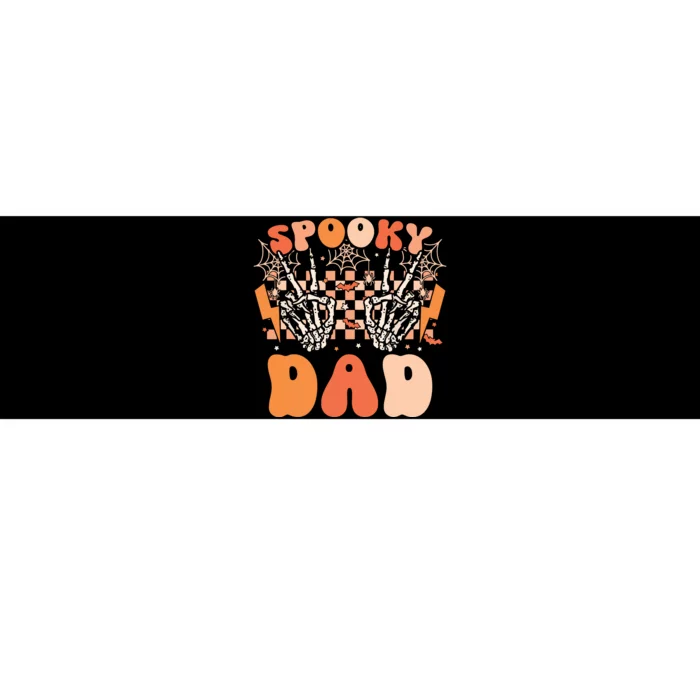 Spooky Dad Halloween Skeleton Costume Retro Groovy Bumper Sticker