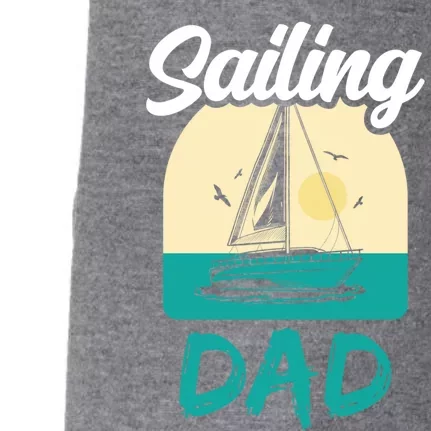 Sailing Dad Hobby Sailboat Sail Sailor Father Daddy Papa Gift Doggie 3-End Fleece Hoodie