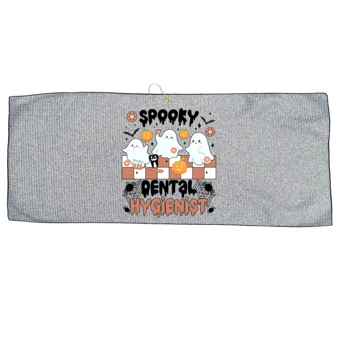 Spooky Dental Hygienist Halloween Dental Hygiene Groovy Gift Large Microfiber Waffle Golf Towel