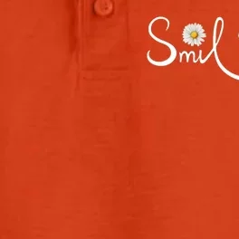 Smile Daisy Happy Face Dry Zone Grid Performance Polo