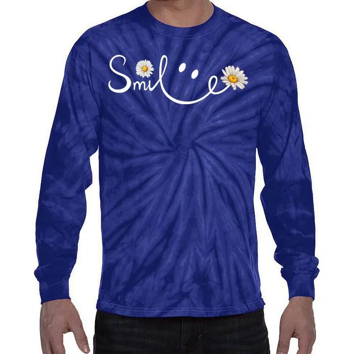 Smile Daisy Happy Face Tie-Dye Long Sleeve Shirt