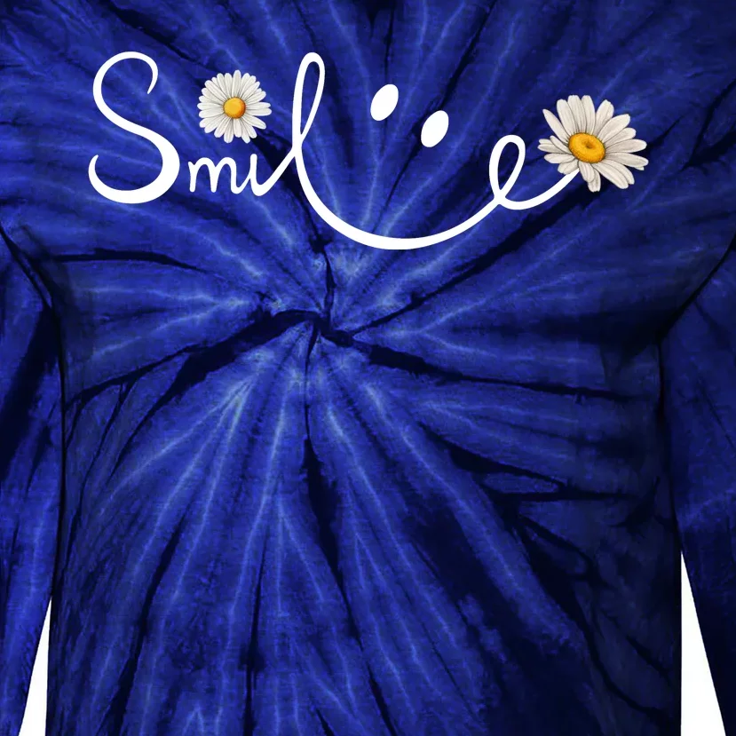 Smile Daisy Happy Face Tie-Dye Long Sleeve Shirt