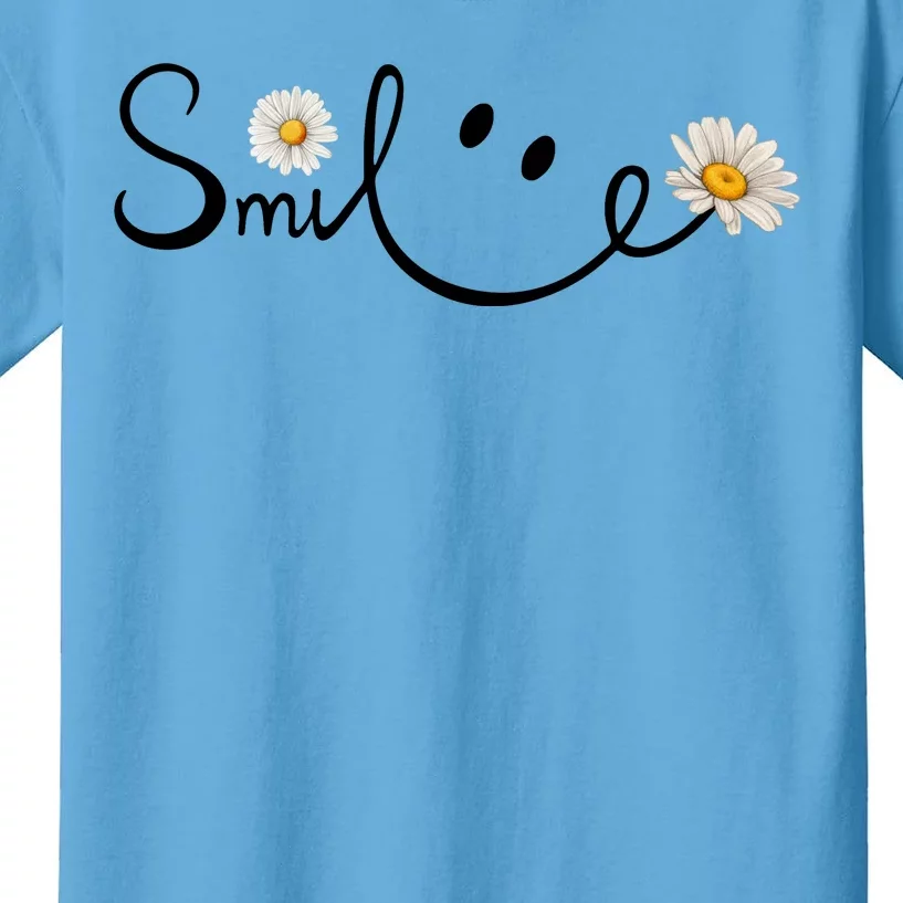 Smile Daisy Happy Face Kids T-Shirt