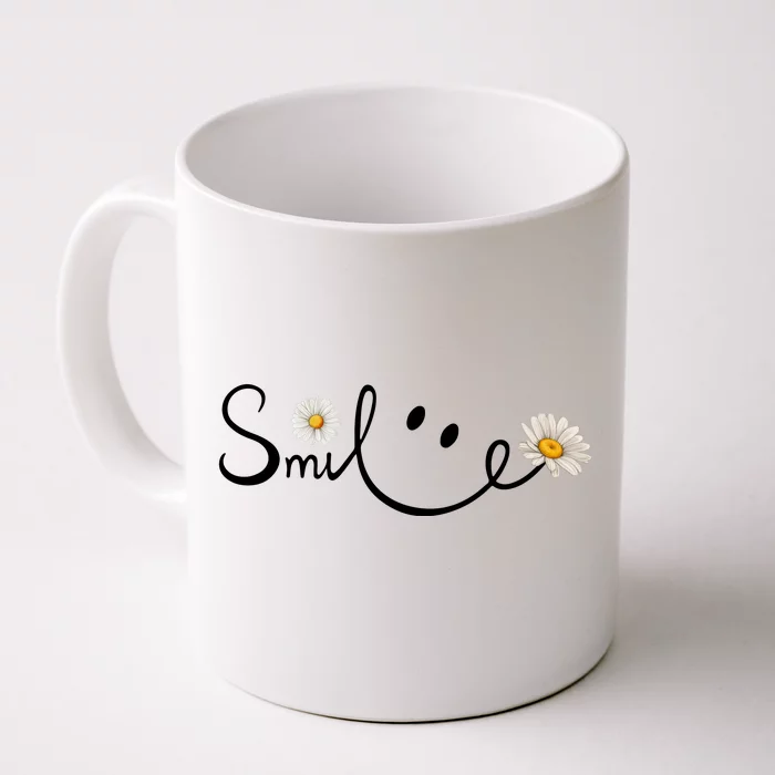 Smile Daisy Happy Face Front & Back Coffee Mug