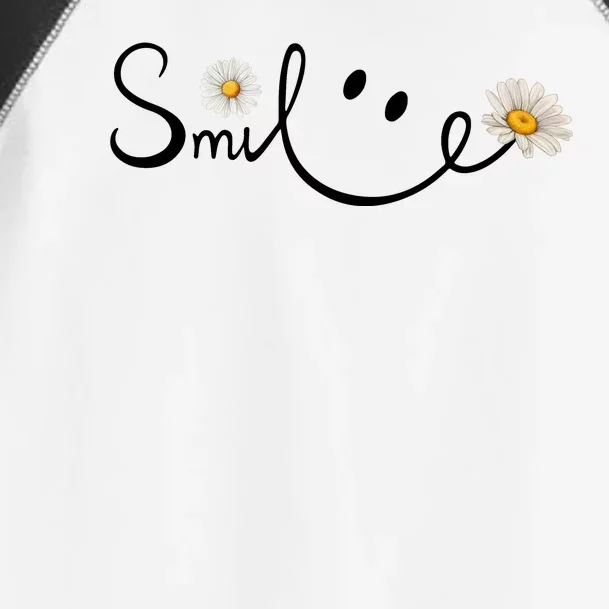 Smile Daisy Happy Face Toddler Fine Jersey T-Shirt