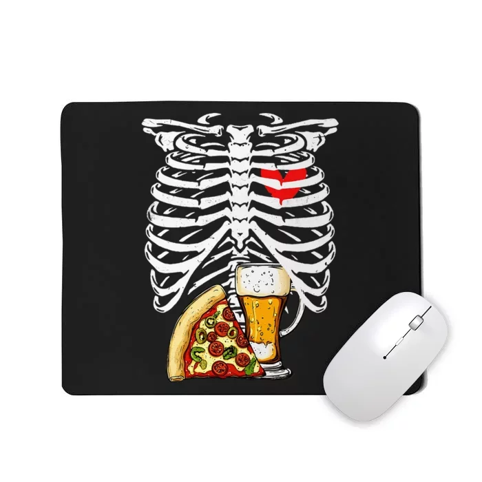 Skeleton Dad Halloween Pregnancy Couples Mousepad