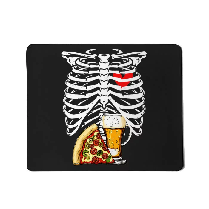 Skeleton Dad Halloween Pregnancy Couples Mousepad