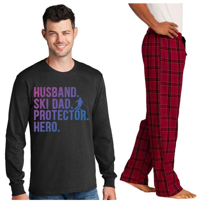 Ski Dad Husband Hero Gift Long Sleeve Pajama Set