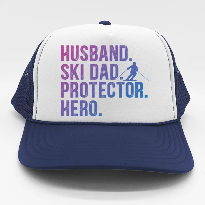 Ski Dad Husband Hero Gift Trucker Hat